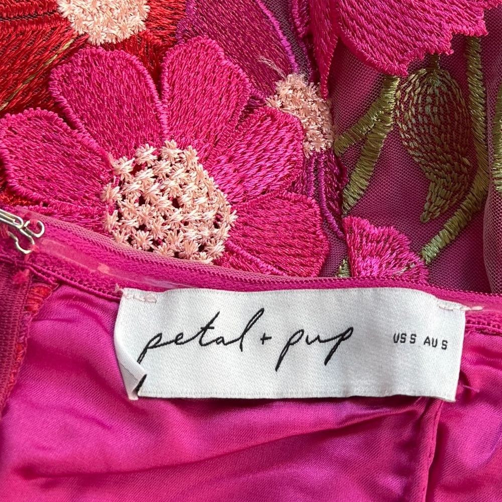 PETAL + PUP ‘Butterfields Strapless Mini Dress’ in Hot Pink - Picture 8 of 10
